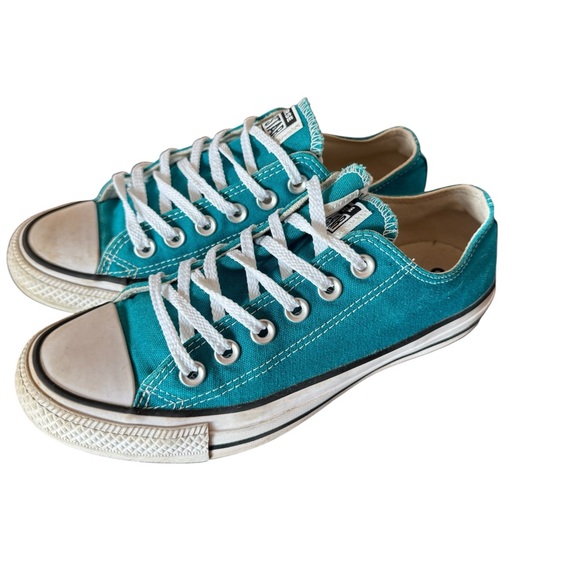 Converse Teal and White Canvas Shoes,  Women’s 5.5, Men’s 4.5 GUC - Picture 5 of 8